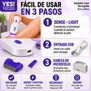Depilador Láser YES! Fácil de usar en 3 pasos