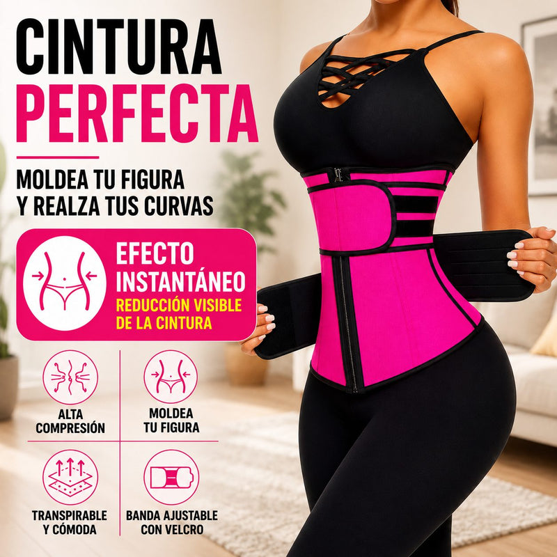 Faja térmica con bandas elásticas - cintura perfecta