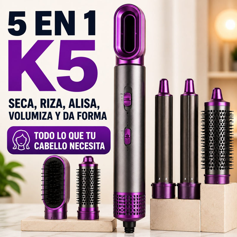 Secador de pelo rizador 5 en 1 K5